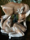 Stor bambi/ rådyr figur bordlampe i matt glasert keramikk 1950/ 60 tallet thumbnail