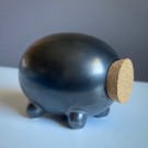 Golddigger stoneware sparegris/ Sparebøsse/ piggy bank i sort metallisk glasert keramikk - Bolia.com thumbnail