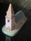 Julekirke i spraymalt keramikk - Eie Stentøifabrik Egersund Norge 1950/ 60 tallet thumbnail