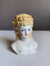 Antikk Parian Fashion dukkehode bisque porselen (12) H9,5 cm - Tyskland 1880 tallet thumbnail