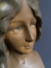 Antikk Art nouveau kvinnebyste i gips - Tyskland, 1900 tallet thumbnail
