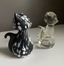 Kattefigurer i kunstglass thumbnail
