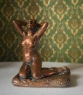 Kobber akt/ kvinnefigur/ skulptur/ statue  thumbnail