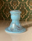 Art Deco signert håndmalt antikk lysestake fisk maritimt motiv Gouda keramikk Holland 1920/30 tallet thumbnail