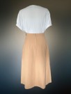 COURTAULDS Lirelle beige plissé skjørt med høyt liv  Str M/ 38 - 1960 tallet thumbnail