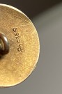 Emaljerte knapper i sølv (925S), svart med nostalgisk rosemotiv thumbnail
