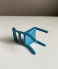 Lundby dukkehus møbler tilbehør 1:18 - Leksand blå stol (4404) 1970 tallet thumbnail