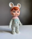 Grå/ rosa CHAN KODAMA Woodland dukke/ plastfigur -  Lapin & me Japan  thumbnail