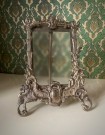 Bilderamme/ bordramme forgylt messingpatinert metall art nouveau rokokkostil  thumbnail