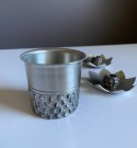 PERLETINN lysestake og beger - Oslo Metallvarefabrikk A.S Norge 1970 tallet thumbnail