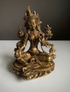 Green grønn Tara Tibetansk budda figur i messing  thumbnail