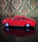 SKODA S 110R Rød modellbil plast lekebil i original emballasje DDR Germany Øst-Tyskland 1970-tallet. thumbnail