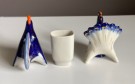 Salt og pepperbøsse/ kryddersett i porselen - The Lomonosov Imperial Porcelain Factory  USSR Sovjetunionen  thumbnail