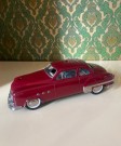 Schuco Patent Ingenico burgunder rød batteridrevet modellbil med henger 5311/ 5330 Tyskland Germany 1950-tallet thumbnail