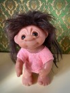 DAM lykketroll sort langt hår 22 cm - Denmark 1977/ 1986 thumbnail