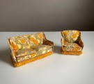 Lundby dukkehus møbler tilbehør 1:18 - Elegance sofa (5220) og lenestol (5221) 1970 tallet thumbnail