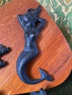 Havfrue/ fisk veggpynt/ platte/ relieff i teak med maritimt motiv - 1960/ 70 tallet thumbnail