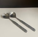 Konge tinn pewter Salatsett nr. 394 tinn - Made in Norway Hardanger Sylvett 1970 tallet thumbnail