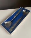 Konge tinn pewter Salatsett nr. 394 tinn - Made in Norway Hardanger Sylvett 1970 tallet thumbnail