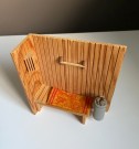 Lundby dukkehus møbler tilbehør 1:18 - Sauna badstu med lampe (8850) 1970 tallet thumbnail