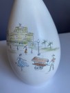Nummerert vase med eksotisk motiv - KK Kråkerøy keramikk Halden Norge 1950/ 60 tallet thumbnail