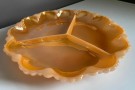 Serveringsfat/ skål i hvitt opalin glass - Luster/Tivoli/ carnivals glasering thumbnail