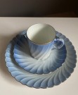 Kuvert Blå Maud modell Bogstad kaffe/ bordservice i porselen med sølvdekor - Porsgrund porselen PP Norge  thumbnail