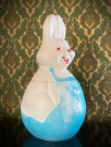 Påskedekor Bunny Rabbit påskehare kanin Cookie jar/ kakeboks i plast - KENLY PLASTICS USA thumbnail