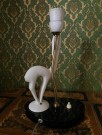 Bordlampe med skjerm Art Deco design rådyr bambi porselensfigur Villeroy & Boch thumbnail
