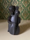 Mørk brun Abstrakt musikant barnefigur Figurine i steingods  thumbnail