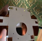 Brutalistisk kobber vegglampe/ lampett - Svend Aage Holm Sørensen Danmark 1960 tallet thumbnail