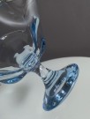 Signert skål med stett i lyseblått kunstglass - Elis Bergh KOSTA Sverige 1942  thumbnail