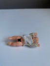 Lundby dukkehus møbler tilbehør 1:18 - Rød babyvugge (1271) og teddybjørn (1297) 1970/ 80 tallet thumbnail