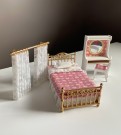 Lundby dukkehus møbler tilbehør 1:18  -Rose soveroms møblement (9715) 1980 tallet thumbnail