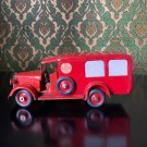 Falck rød ambulanse modellbil blikkleke nr 351 Tekno Denmark  thumbnail