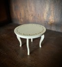 Lundby dukkehus tilbehør 1:18 romantisk rokokkomøbler hvitt rundt spisebord 1950/60-tallet thumbnail