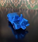 Tomte bil Jeep blå modellbil vinylplast No. 750/2 Åsmund Lærdal Stavanger Norway Norge 1962-1978 thumbnail