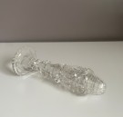 Salt/ pepper/ krydderbøsse i klart diamond cut Bohemian krystall glass thumbnail