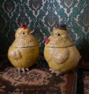 Påskedekor kyllingfigur egghøne krukke med lokk thumbnail