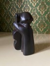 Mørk brun Abstrakt musikant barnefigur Figurine i steingods  thumbnail