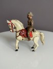 Hest og soldat, trekkoppleke i blikk - Tysk, 1950/60 tallet thumbnail