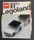 LEGO System Camper-sett hvit campingbil Legoland 623 i original eske og byggeinstruksjon lansert 1970 thumbnail