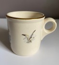 Porselens krus kaffekopp med maritimt seilskutemotiv - Stavangerflint Norway 1950 tallet thumbnail