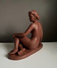 Stor dame/ kvinne terrakottafarget gips aktfigur/ skulptur/ statue 1051 - Cortendorf Germany Tyskland 1950/ 60 tallet thumbnail