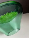 Double walled bolle/ skål i grønn/spettet transparent kunstglass thumbnail
