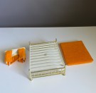 Brio Mobilia dukkehus møbler tilbehør 1:18 - Soveroms møbler 1970 tallet thumbnail