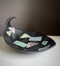 Stort, signert og nummert kunstfat i keramikk - BC Ceramics British Colombia Canada 1950/ 60 tallet thumbnail