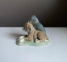 DAISA Håndlaget porselensfigur hundevalper - NAO by Lladro Spania 1987 thumbnail