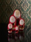 Juledekor Matroschka Babuschka nesting dolls nissefigurer i håndmalt tre 1980 tallet thumbnail