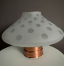 Art deco/Funkis taklampe i sandblåst glass - Norge, 1930/40 tallet thumbnail